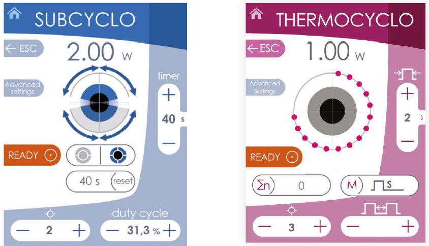 Quantel Medical Vitra 810 pracovní obrazovka