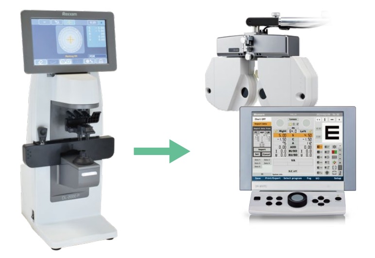 Rexxam DL-2000 P/S/E připojení k foropteru