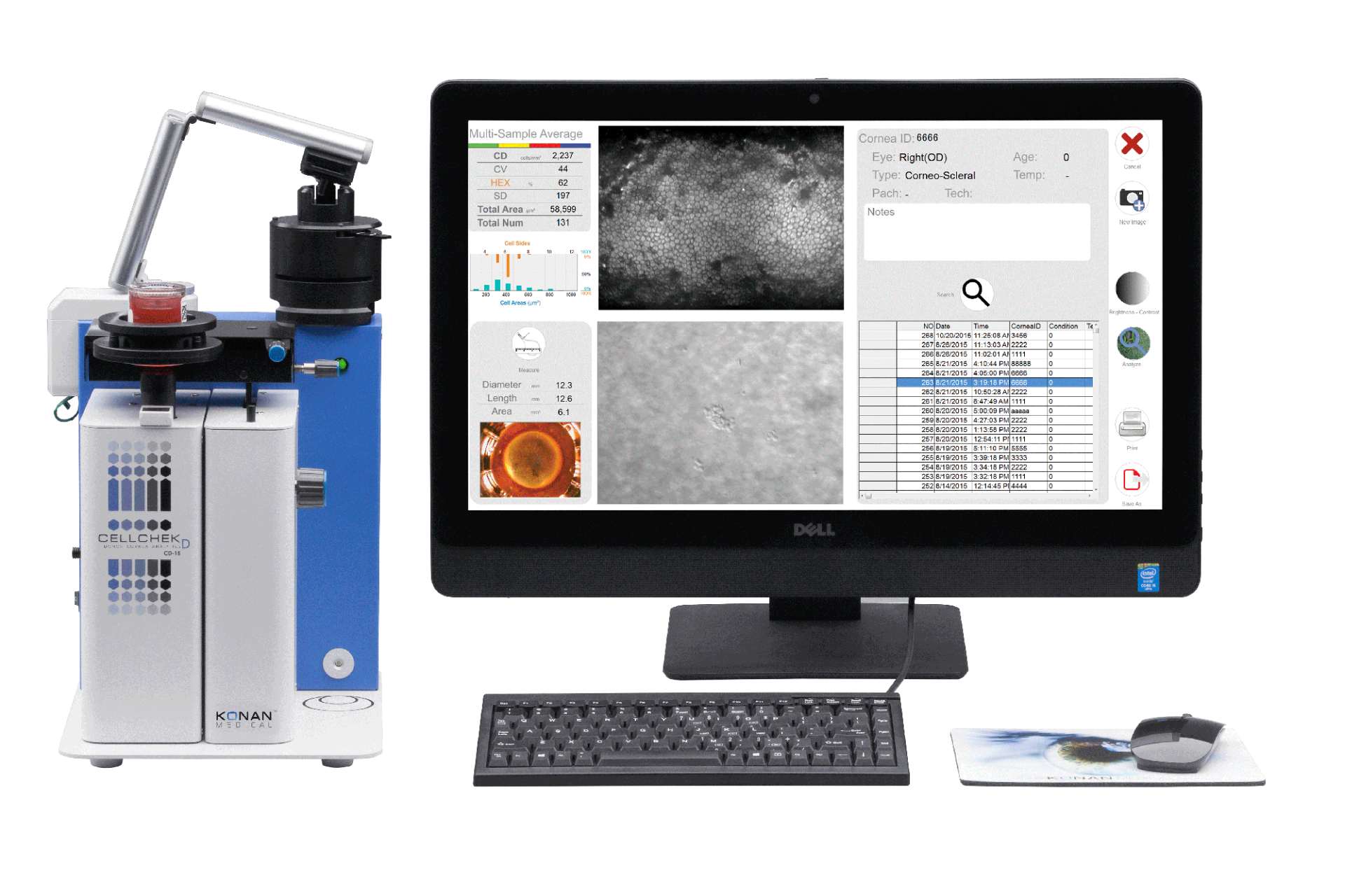 Konan CellChek D+ s PC a přísvitem