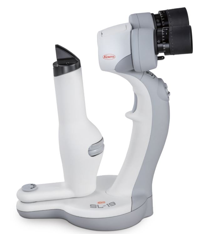 Ruční štěrbinová lampa Kowa SL-19 z boku