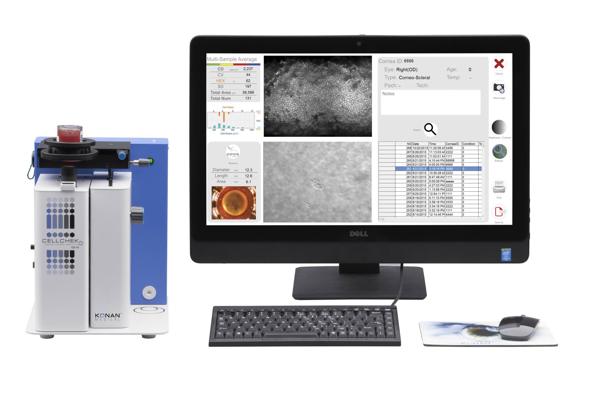 Konan CellChek D+ s počítačem