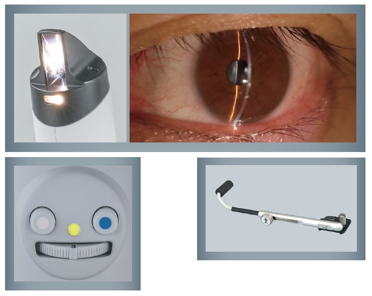 Ruční štěrbinová lampa Kowa SL-19 detaily produktu a volitelná opěrka